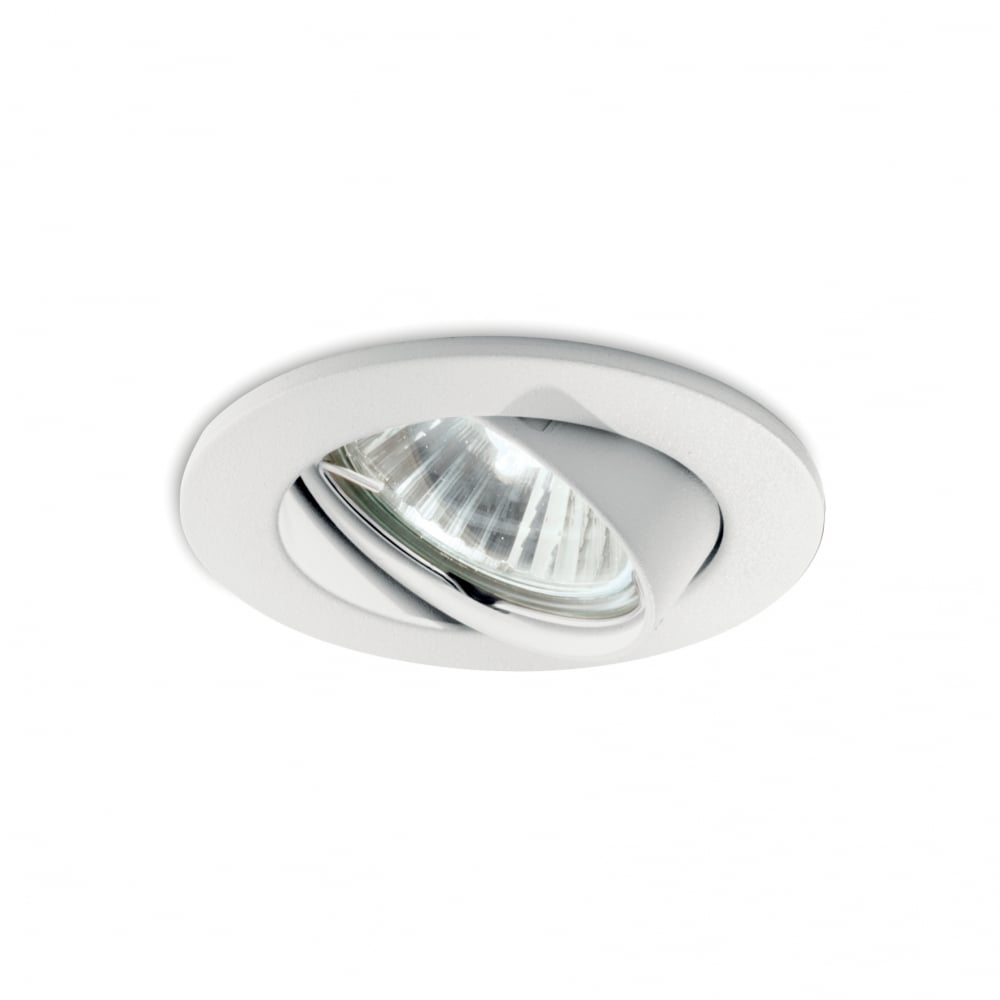 Elegant White Recessed Swing Spotlight