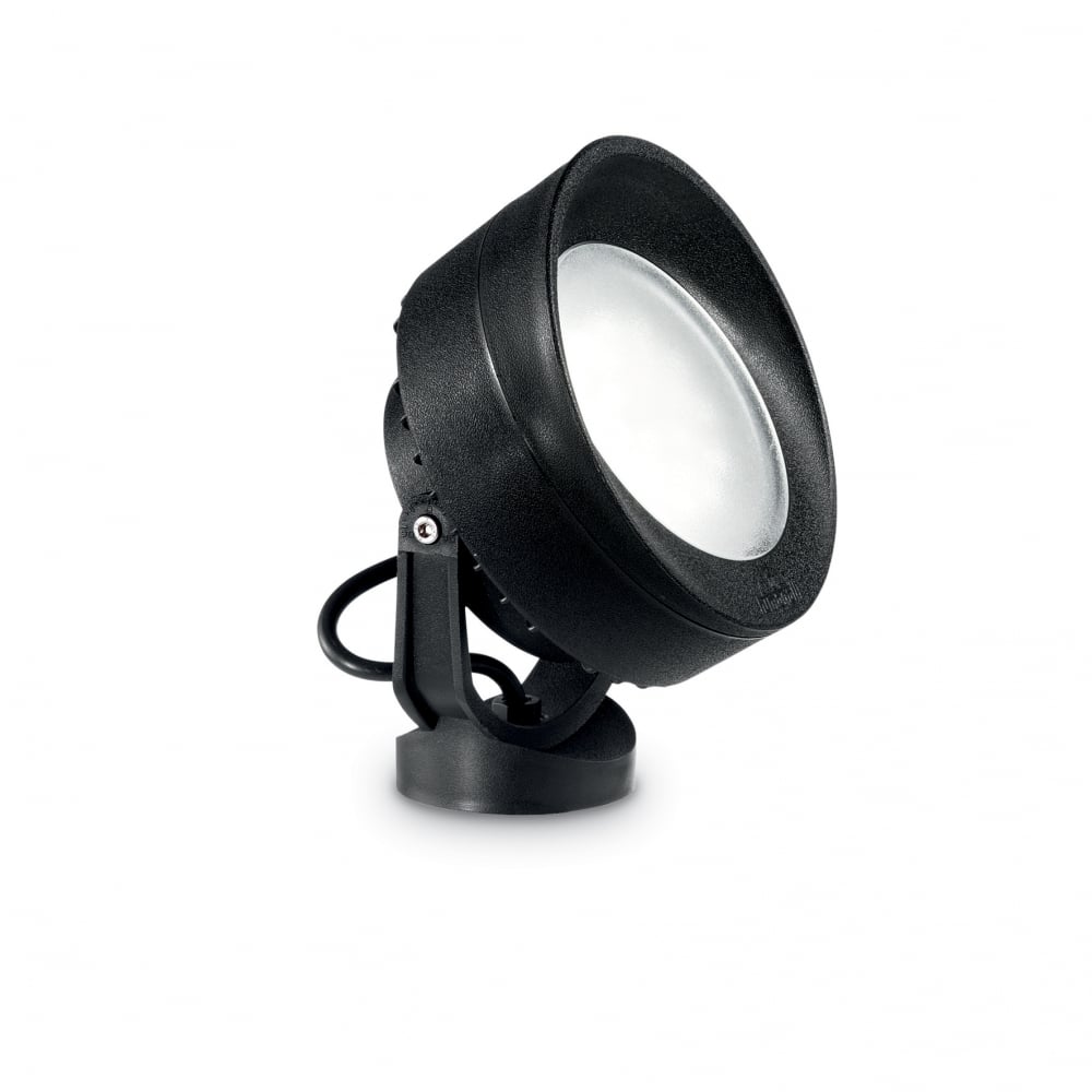 Contemporary Outdoor Single Post Light Fixture Black