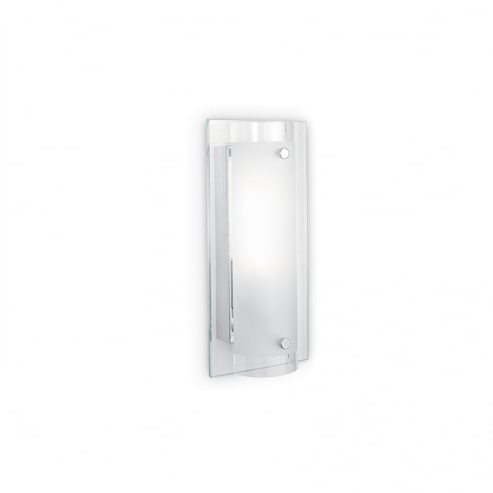 Rectilinear Frosted Glass Wall Sconce