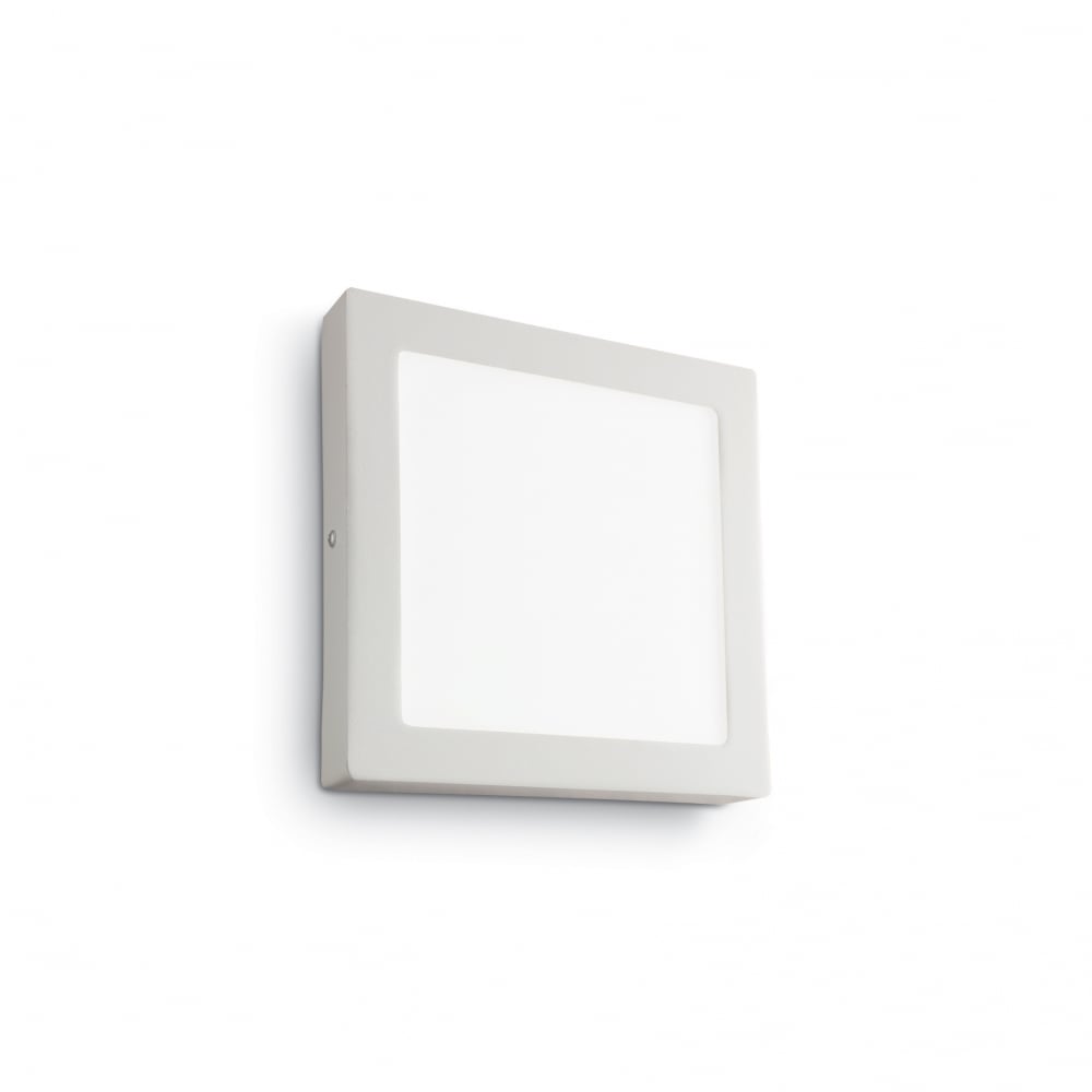 Contemporary 18W Square LED Ceiling Light Fixture - White Finish