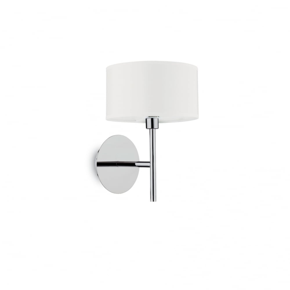 Woody Modern Wall Light with White Shade