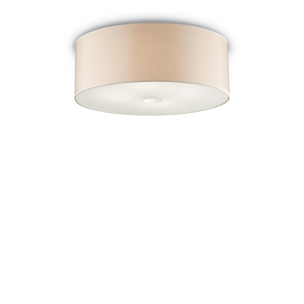 Modern Woody 50cm Ceiling Flush Drum Cylinder Light Shade