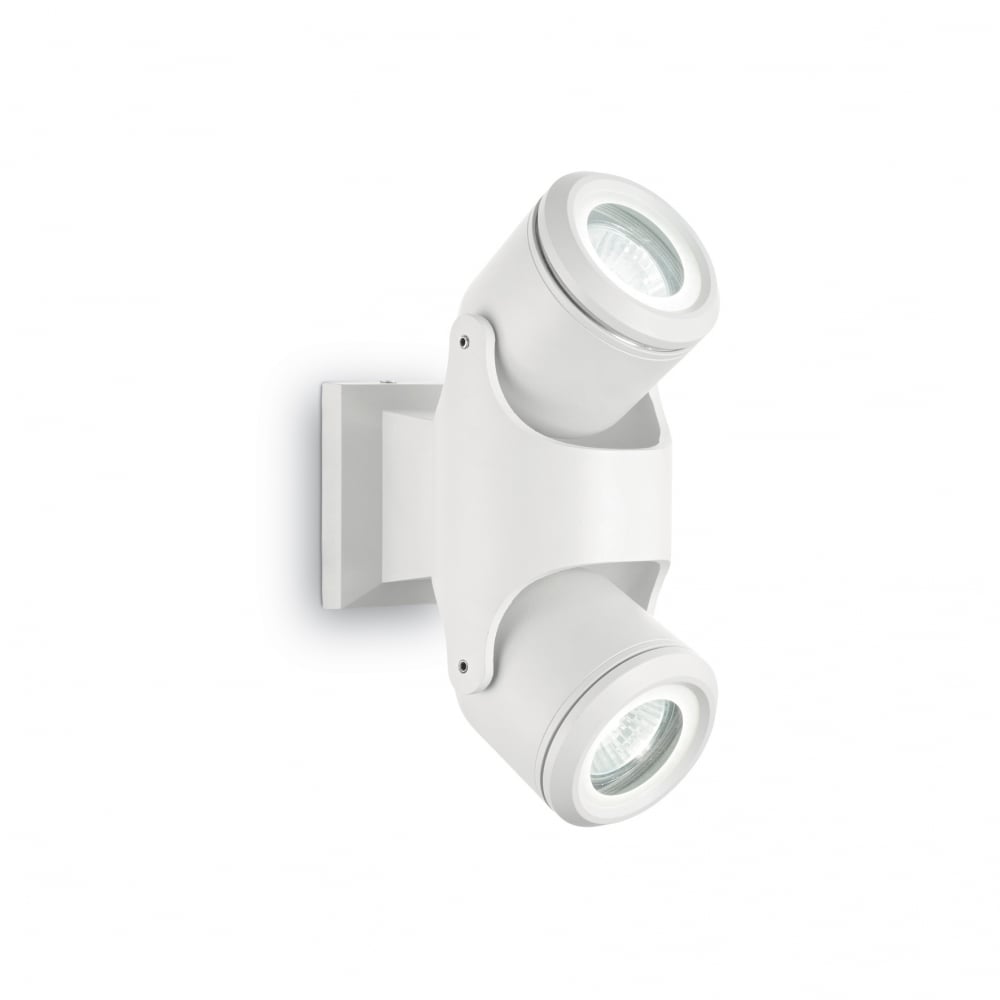 Sleek Dual White Adjustable Spotlight Wall Light