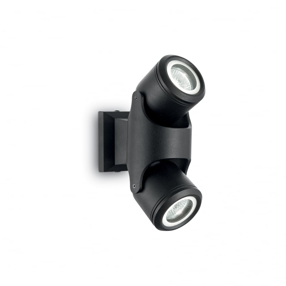 Xeno Dual Adjustable Black Wall Spotlight