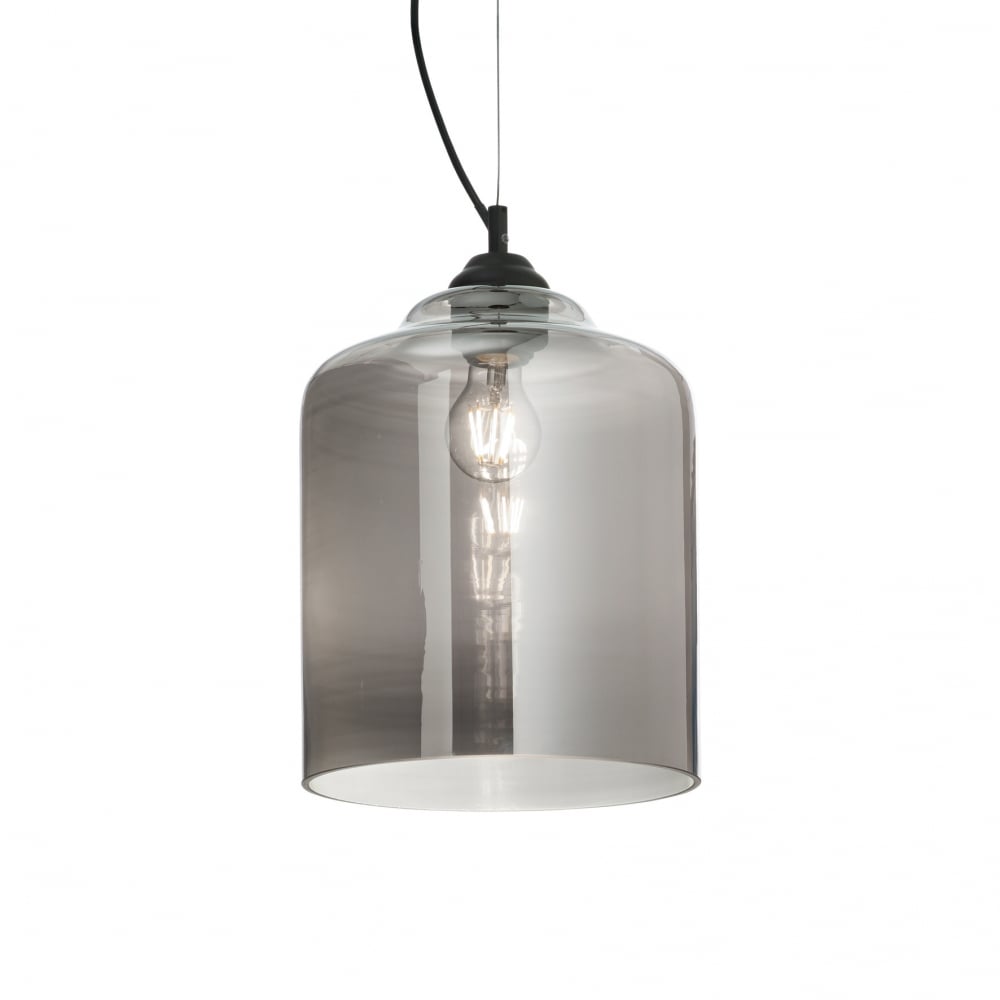 Elegant Bistro Square Pendant Light in Fume Finish