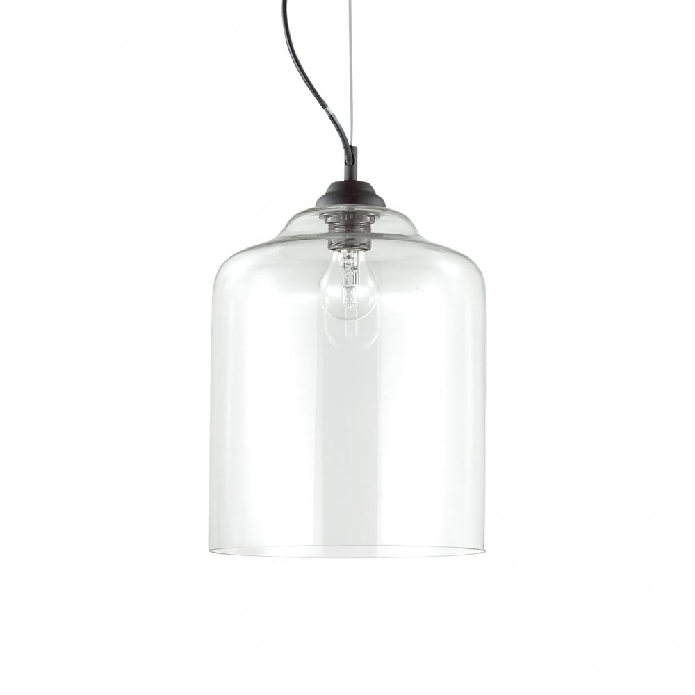 Elegant Bistro Pendant Light in Clear Glass Design