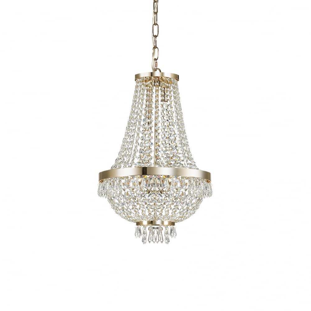 Golden Lux Caesar Pendant Light with 6 Bulbs