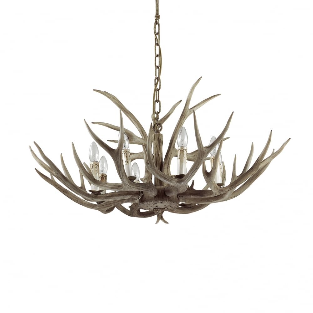 Grand Chalet 8-Light Antler Chandelier