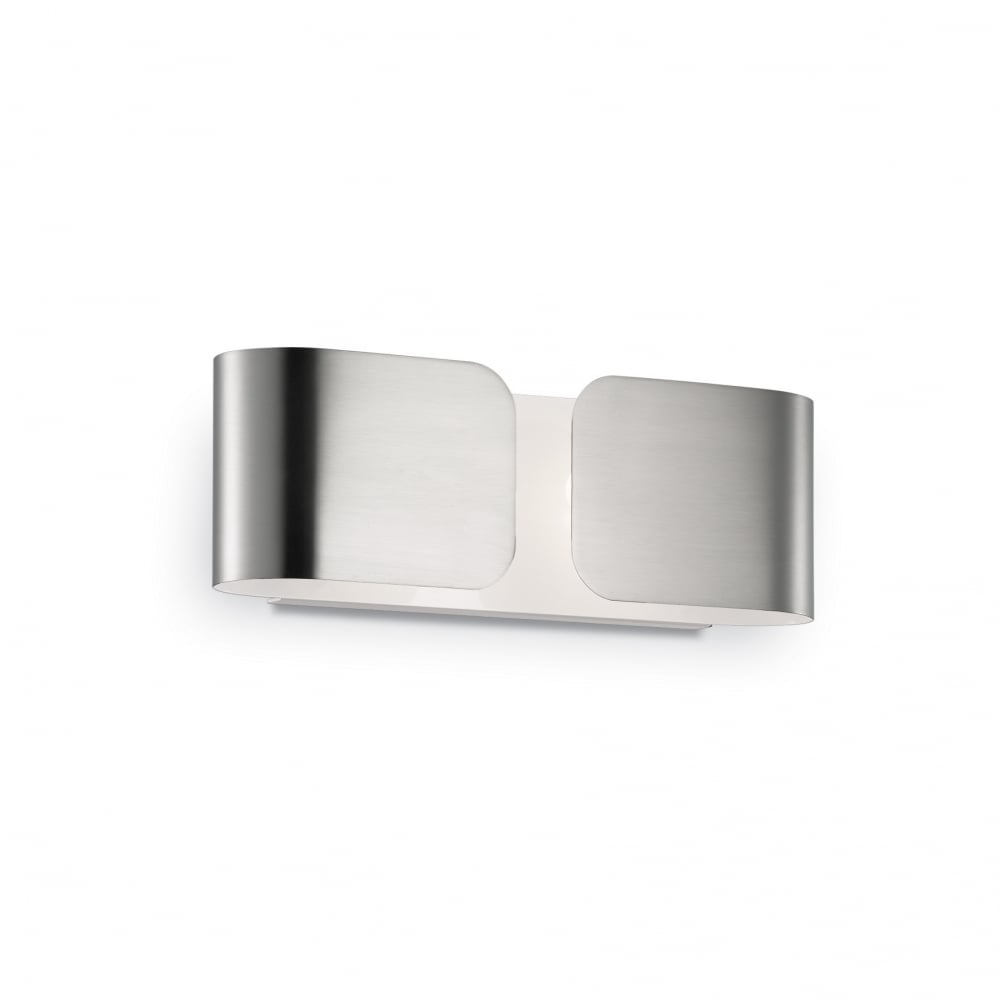 Contemporary Chrome Twin Wall Light Fixture