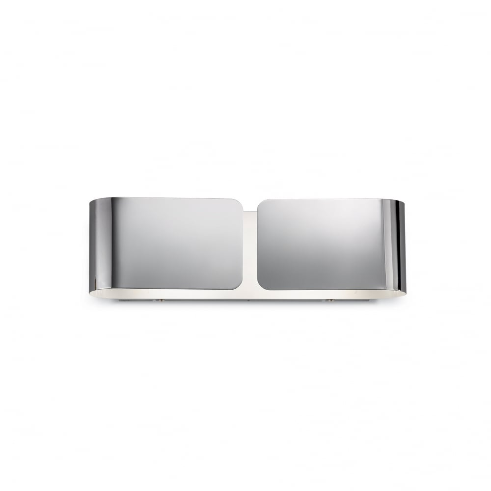 Contemporary Chrome Dual Wall Light Fixture