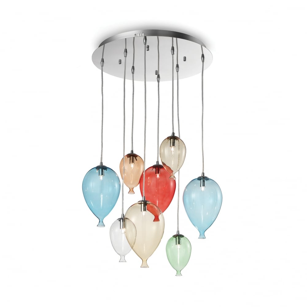 Vibrant Clown Glass Bubble Pendant Light Fixture