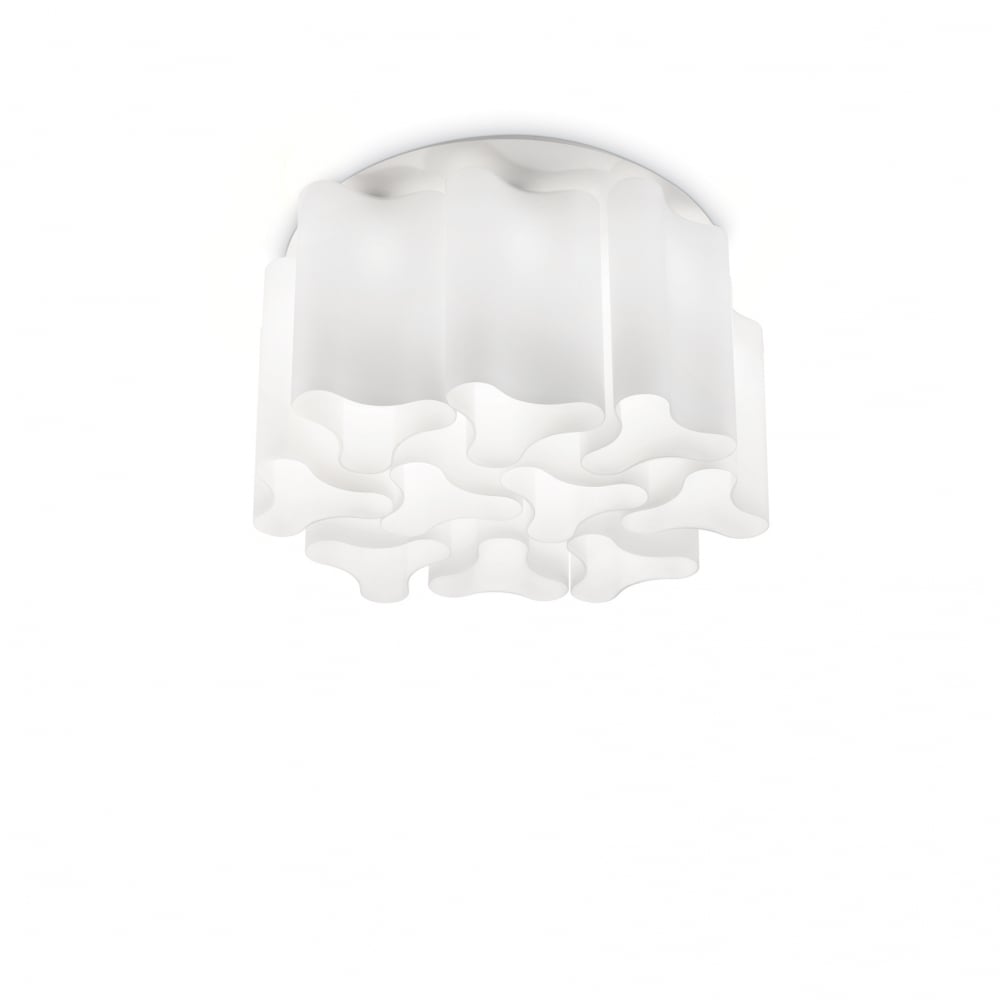 French White Modern Semi Flush Ceiling Light