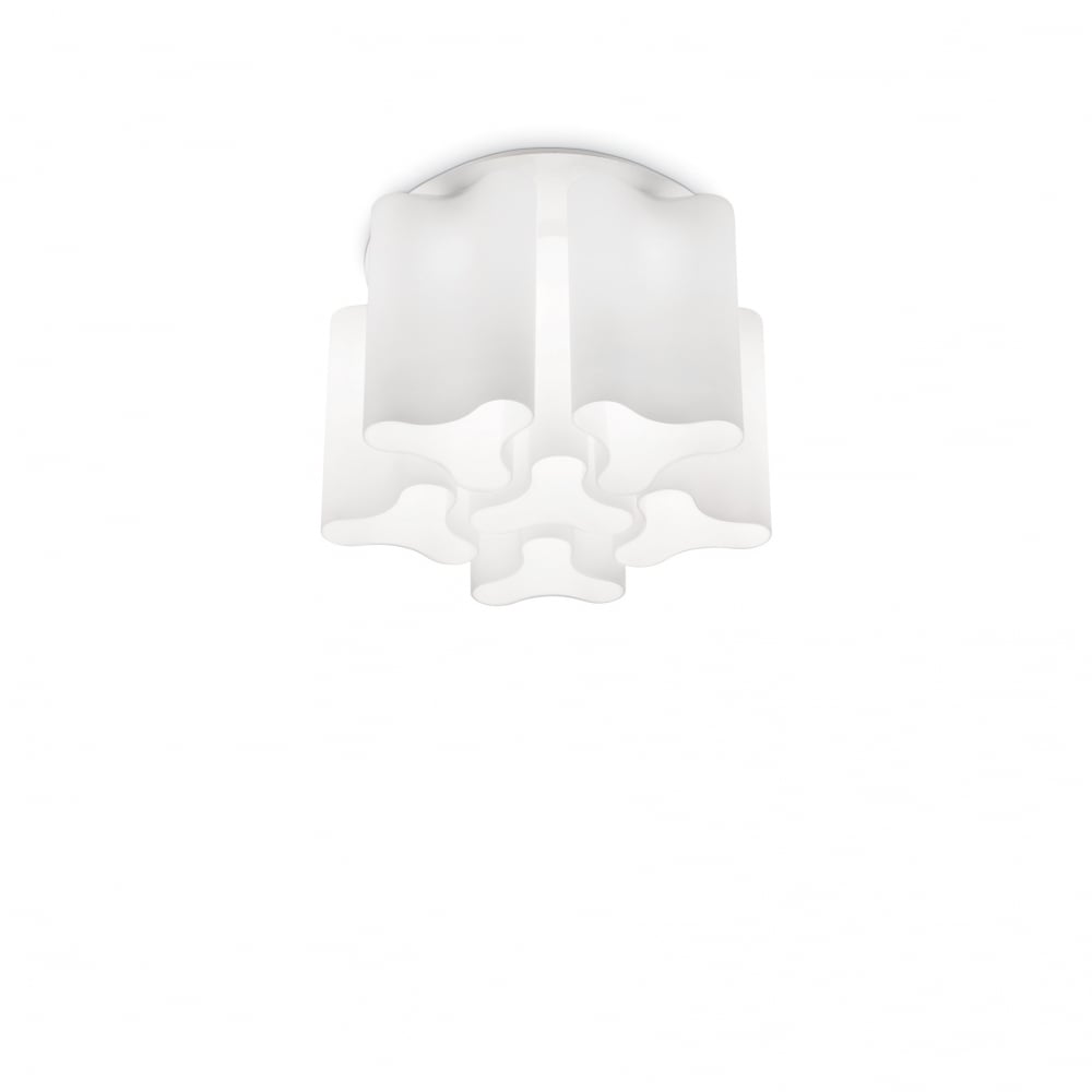 French White Modern Semi-Flush Seabed Light Fixture