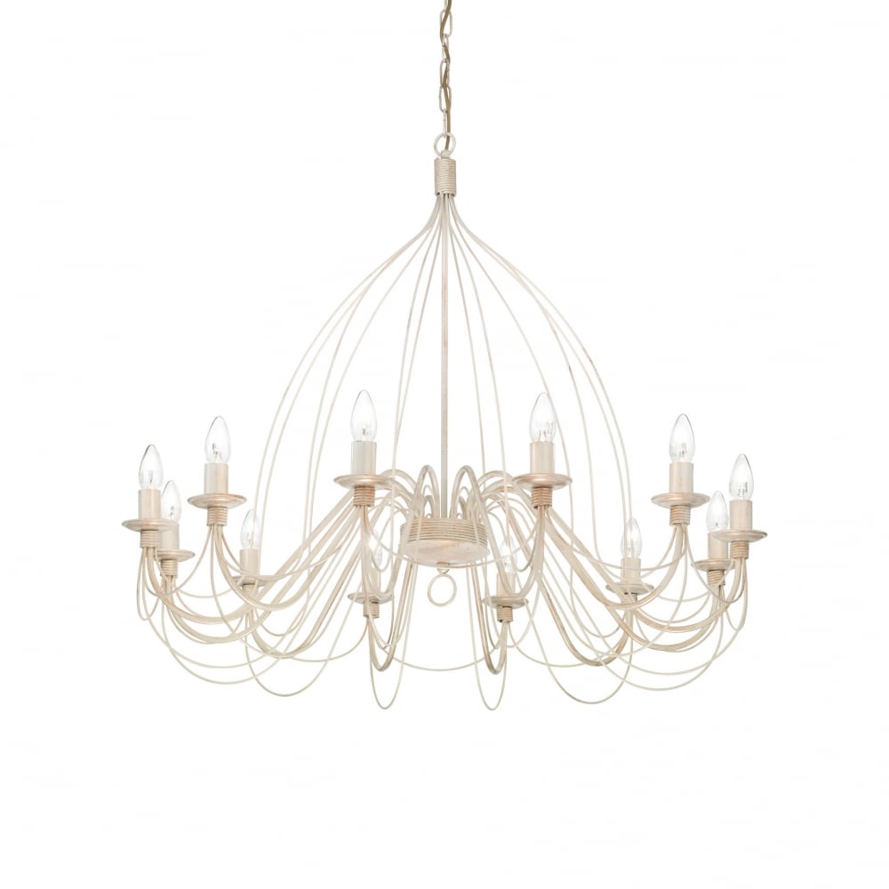 Corte 12-Light Antique White Chandelier