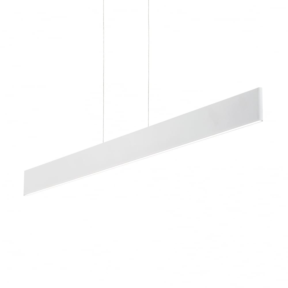 White Modern Linear LED Office Pendant Light