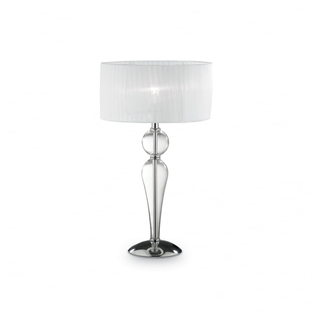 Sophisticated Duchessa Standing Table Lamp with Classic White Shade