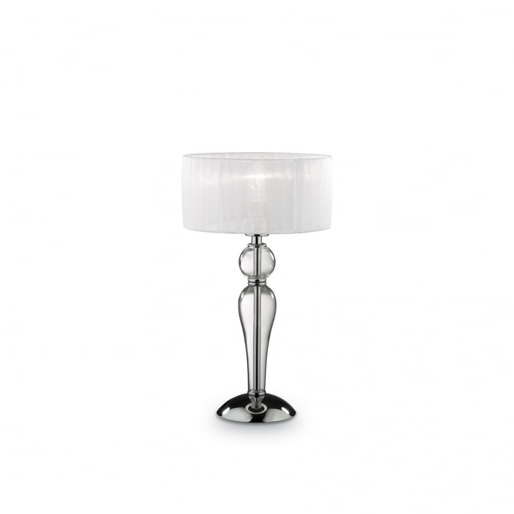 Duchessa Classic Elegance Small Table Lamp with White Shade