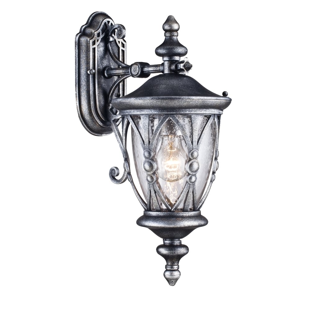 Rua Augusta Classic Wall Lantern in Elegant Black Finish