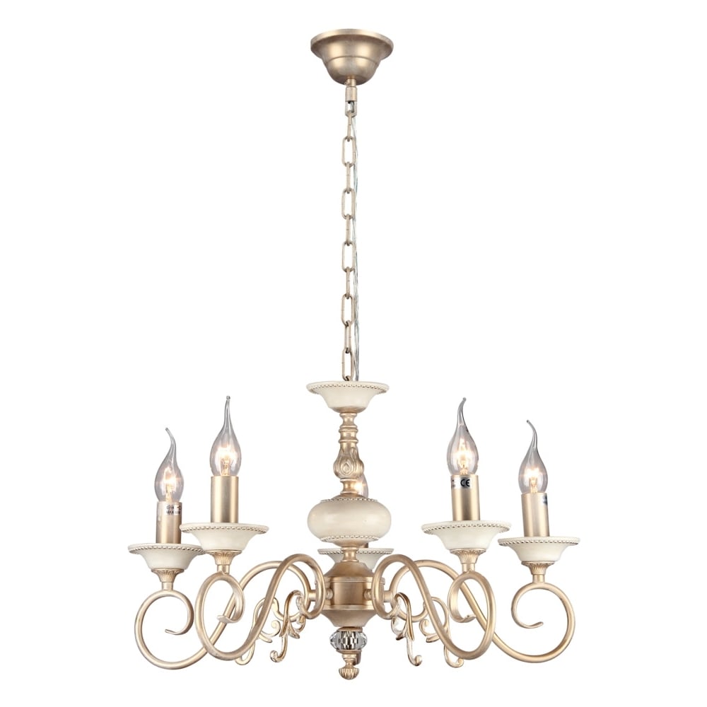 Radiant Perla Cream Gold Chandelier