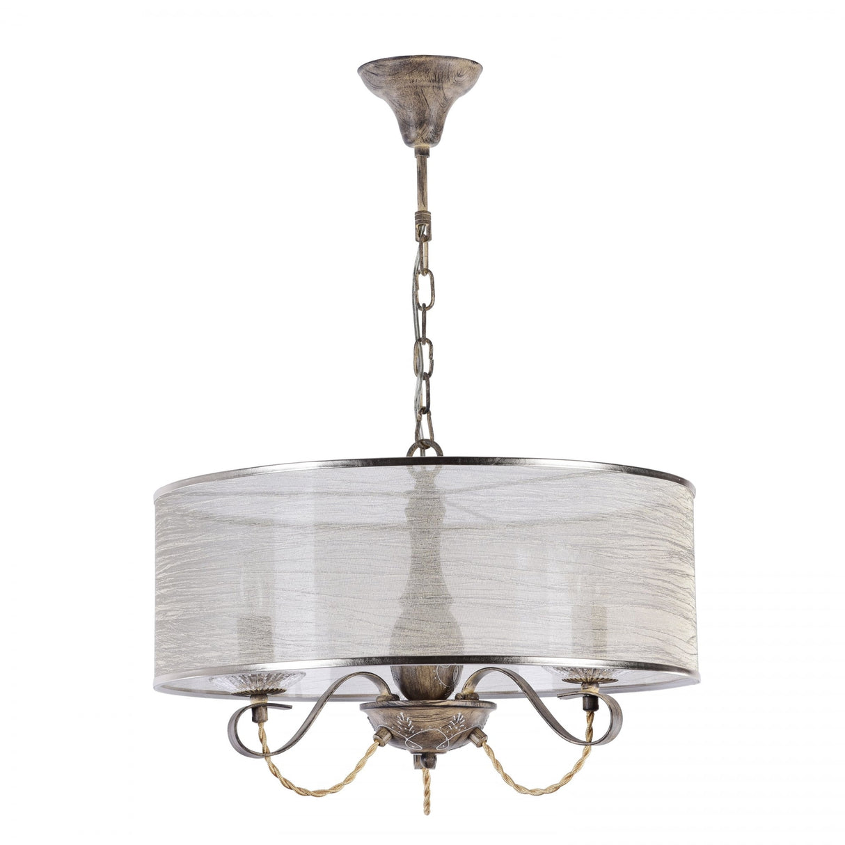 Natural Wood Finish Cable Pendant Light Fixture