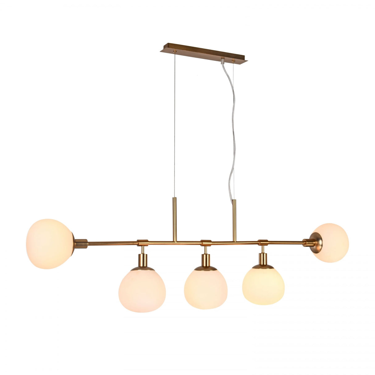 Erich Contemporary Cream Gold Pendant Light