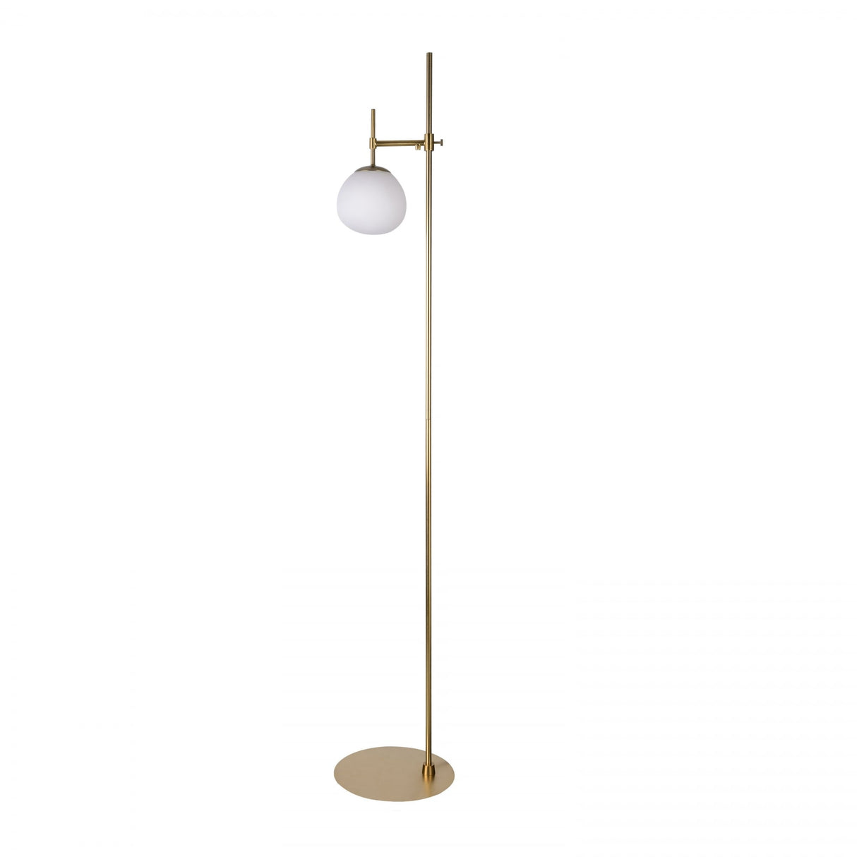 Erich Contemporary Cream Gold Floor Lamp