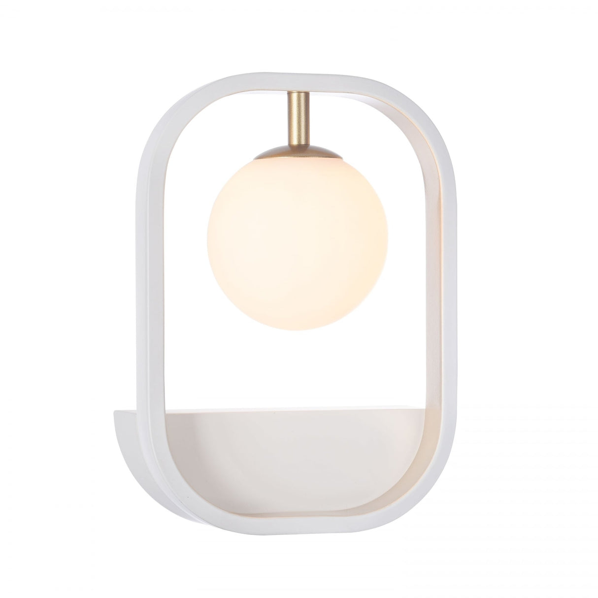 Sleek Avola White and Gold Contemporary Wall Sconce