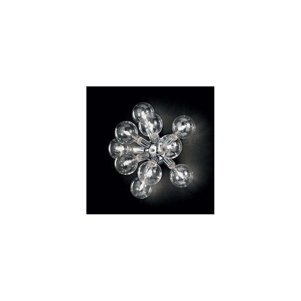 Dea Ballo 10-Light Chrome Modern Globe Ceiling Fixture