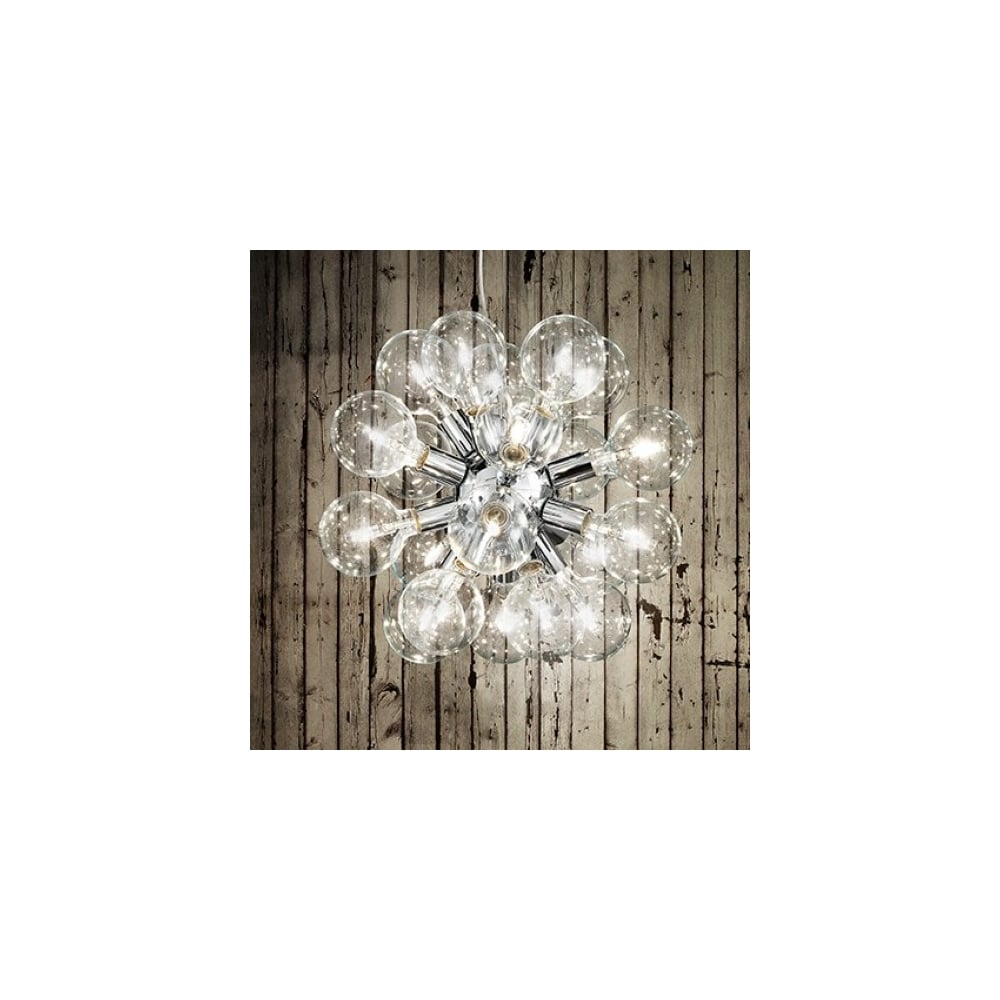 Dea Ballo 10-Light Chrome Modern Globe Ceiling Fixture