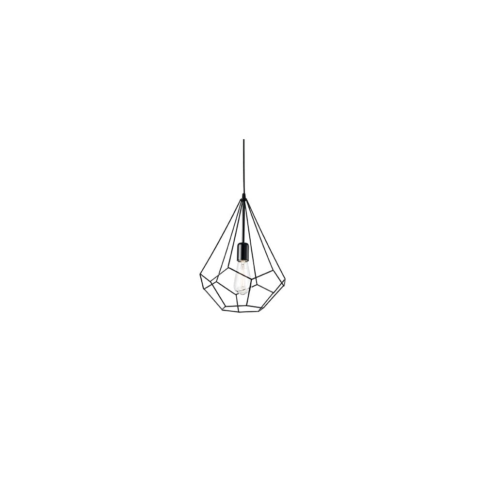 Black Geometric Wire Cage Pendant Light