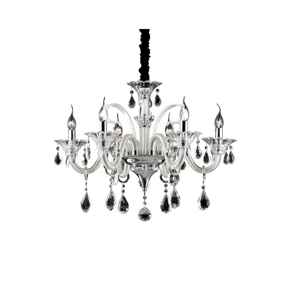 Elegant 6-Light Chandelier Pendant in Transparent Glass