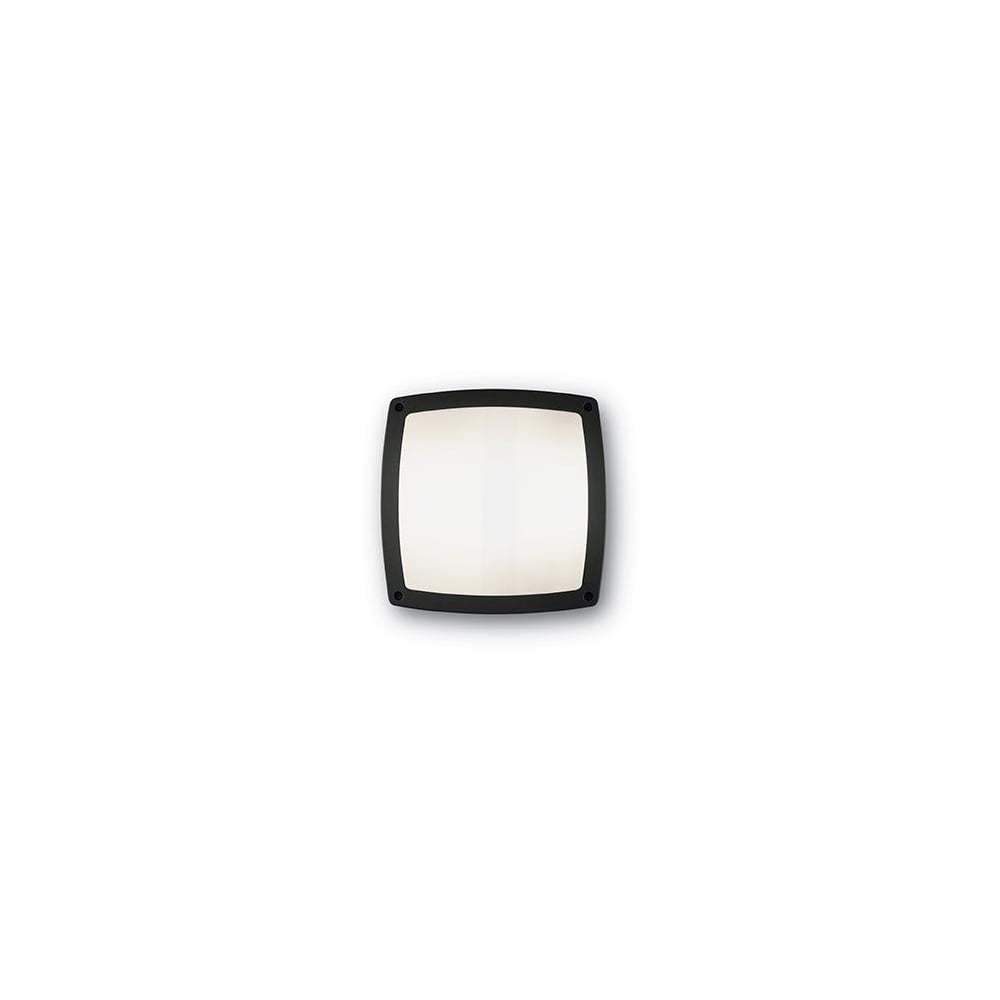 Cometa Tri-Bulb Sleek Black Square Wall Light
