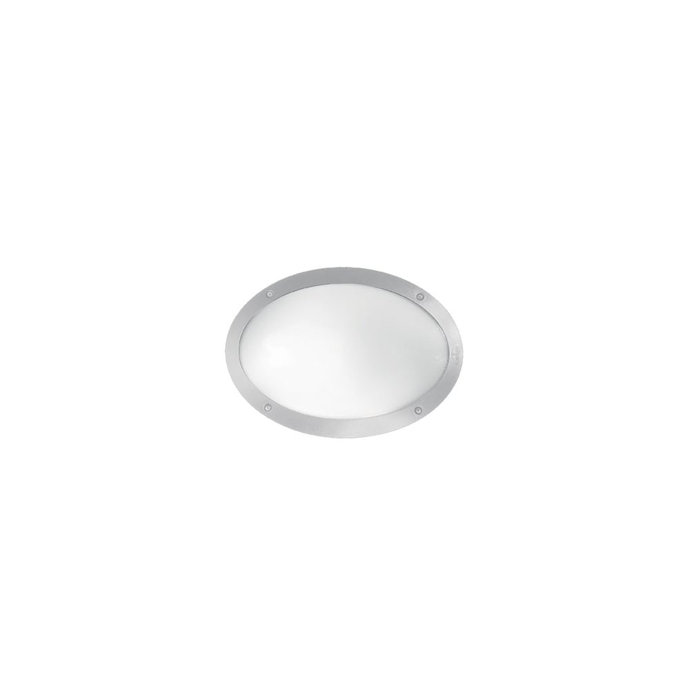 Maddi Single White Oval Outdoor Wall Fixture