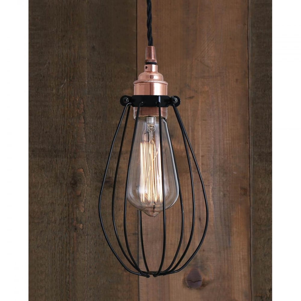 Polished Copper Abuja Cage Pendant Light