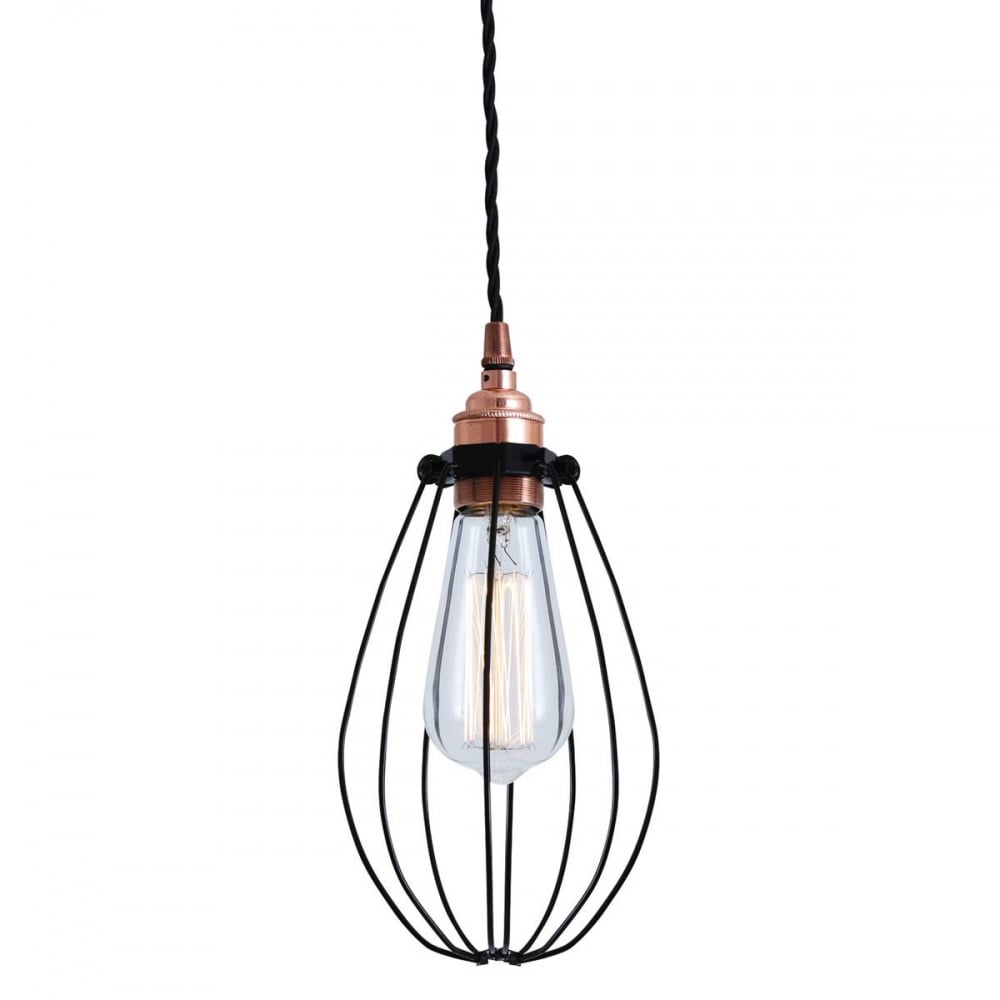 Polished Copper Abuja Cage Pendant Light