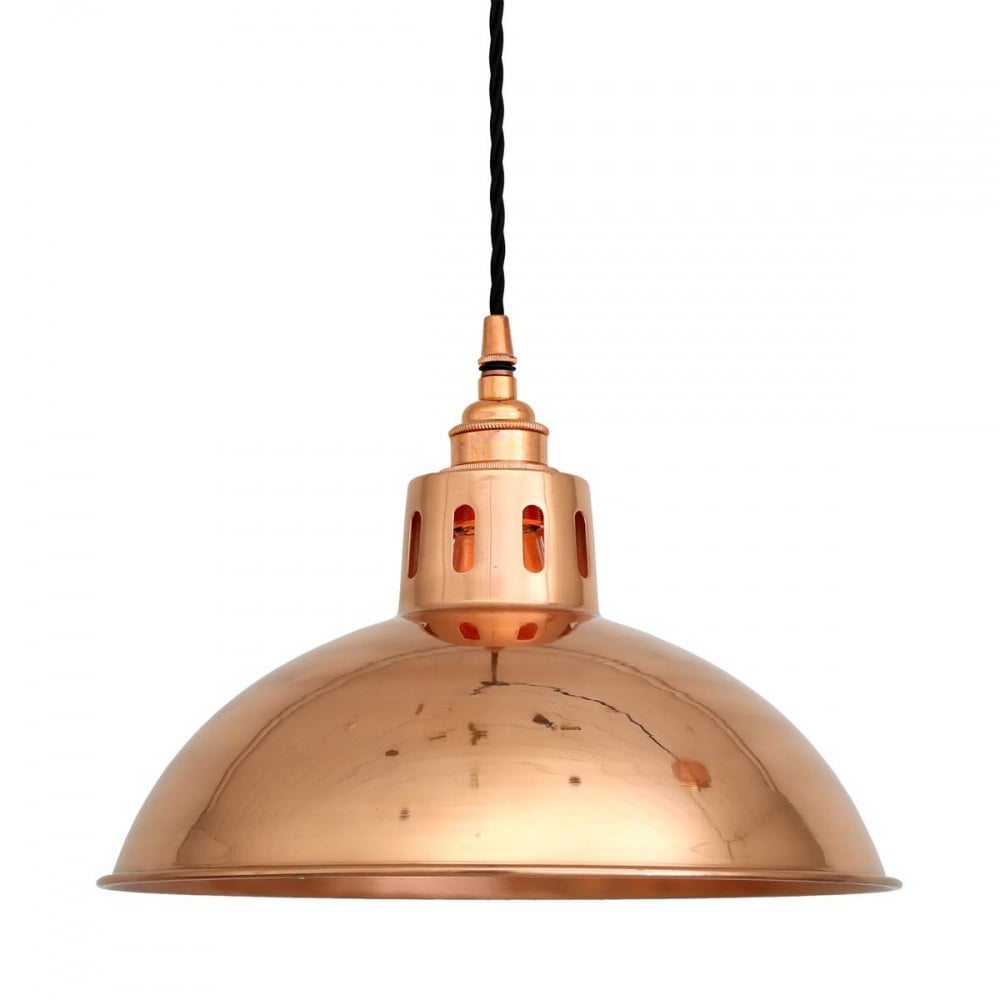 Berlin Vintage Pendant Light in Polished Copper Finish