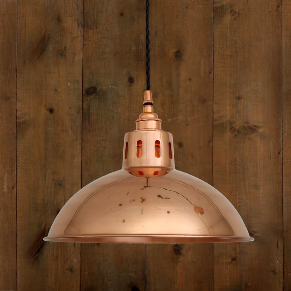 Berlin Vintage Pendant Light in Polished Copper Finish
