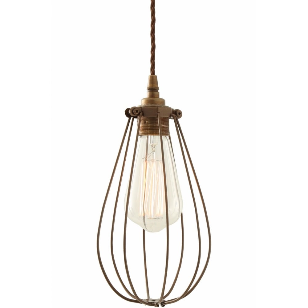 Vox Vintage Cage Pendant Light, Chrome and Black