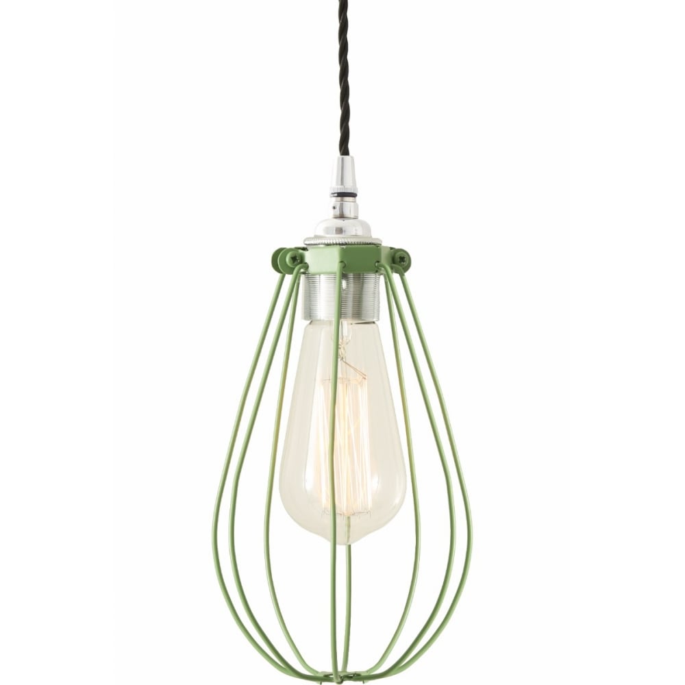Vox Vintage Cage Pendant Light, Chrome and Black