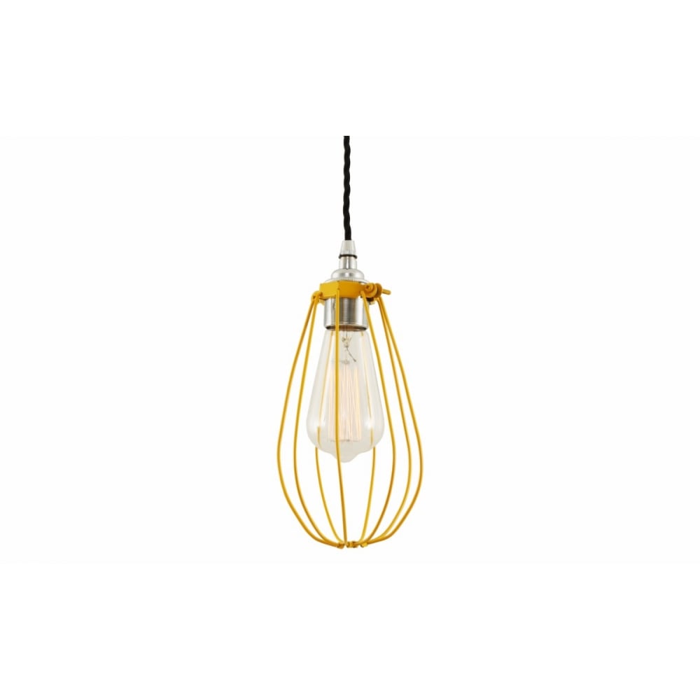 Vox Vintage Cage Pendant Light, Chrome and Black
