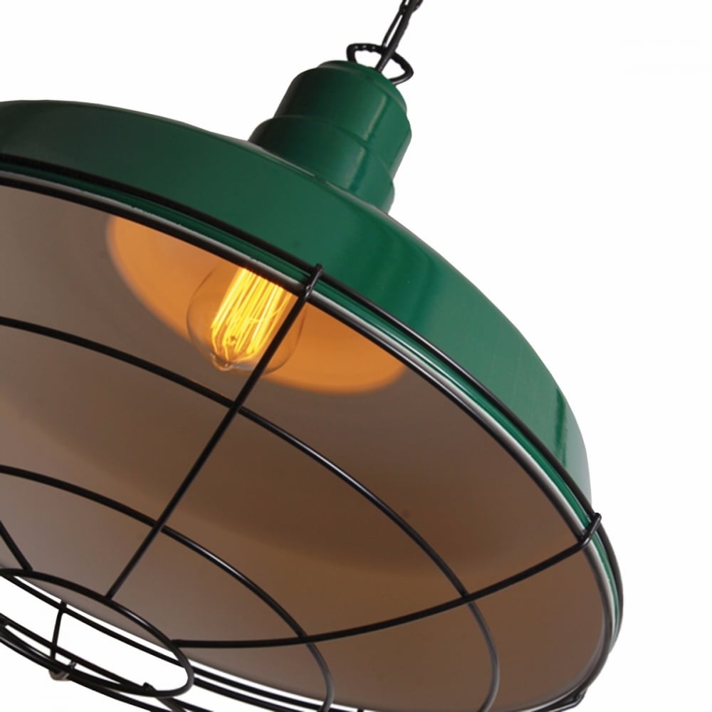 Cobal Black Pendant with Industrial Cage Design