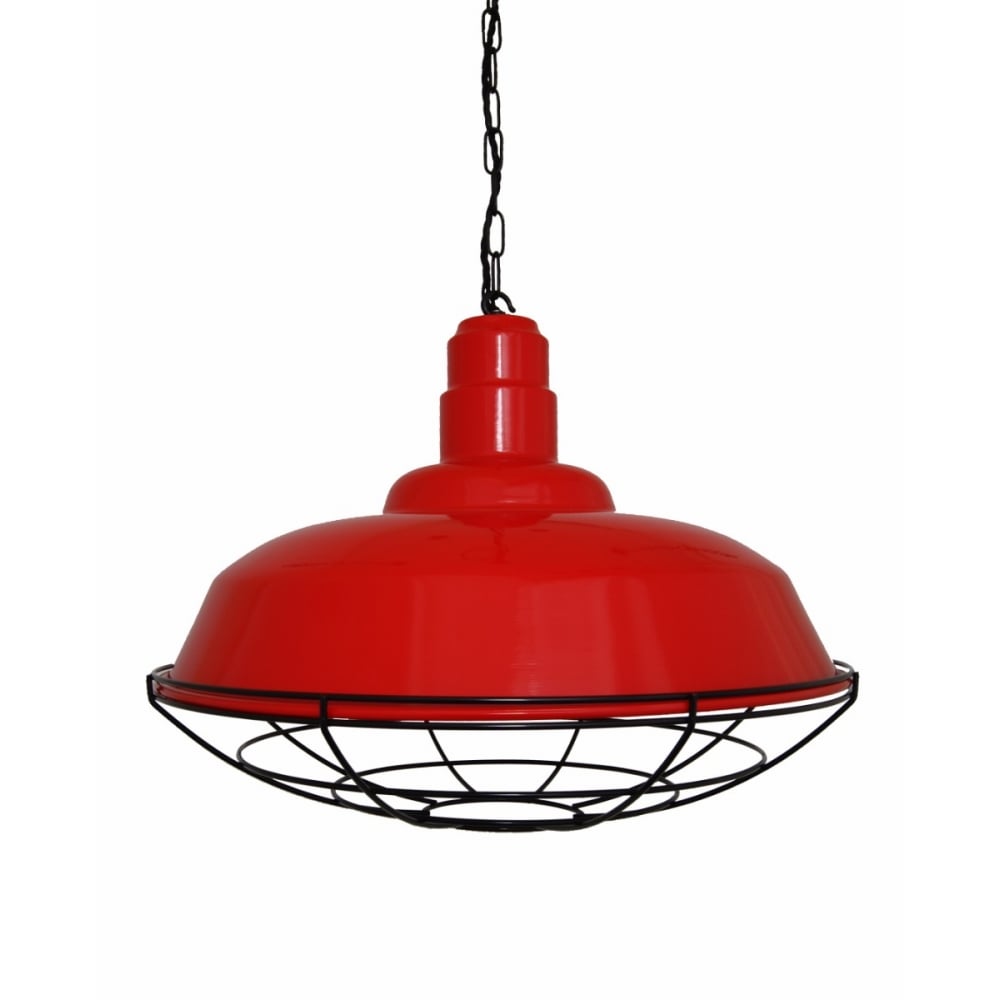 Cobal Black Pendant with Industrial Cage Design