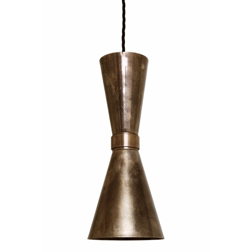 Antique Brass Amias Conical Pendant Light
