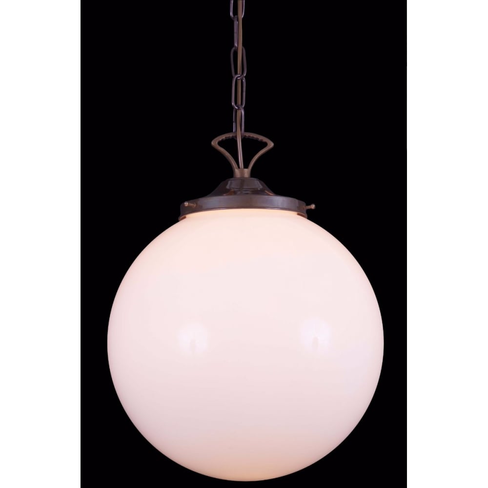 Yerevan Antique Brass Globe Pendant Light (350mm)