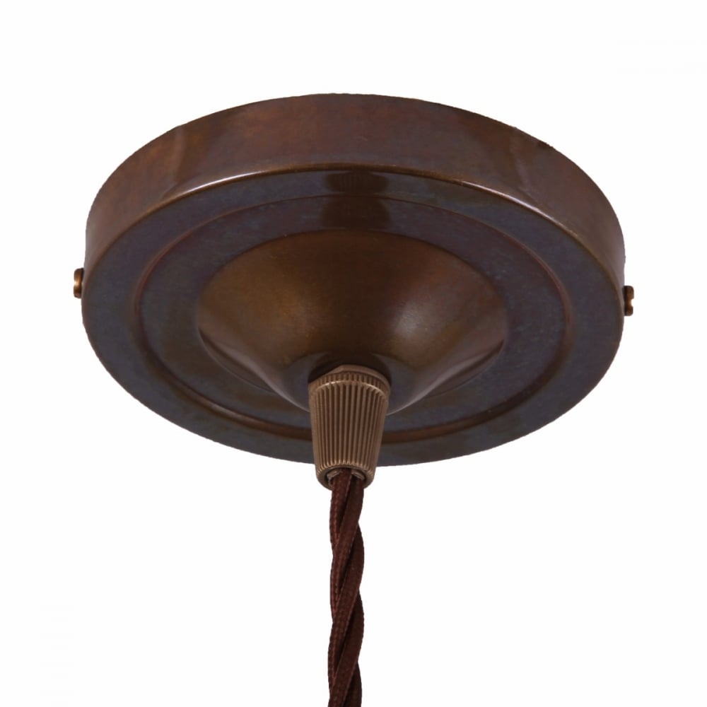 Antique Brass & Bronze Globe Cage Pendant Light - Robyn Collection, 35cm