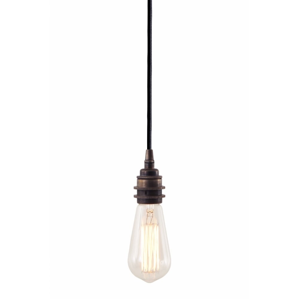 Dili Round Vintage Brass Suspended Pendant Light