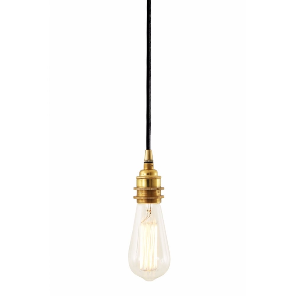 Dili Round Vintage Brass Suspended Pendant Light