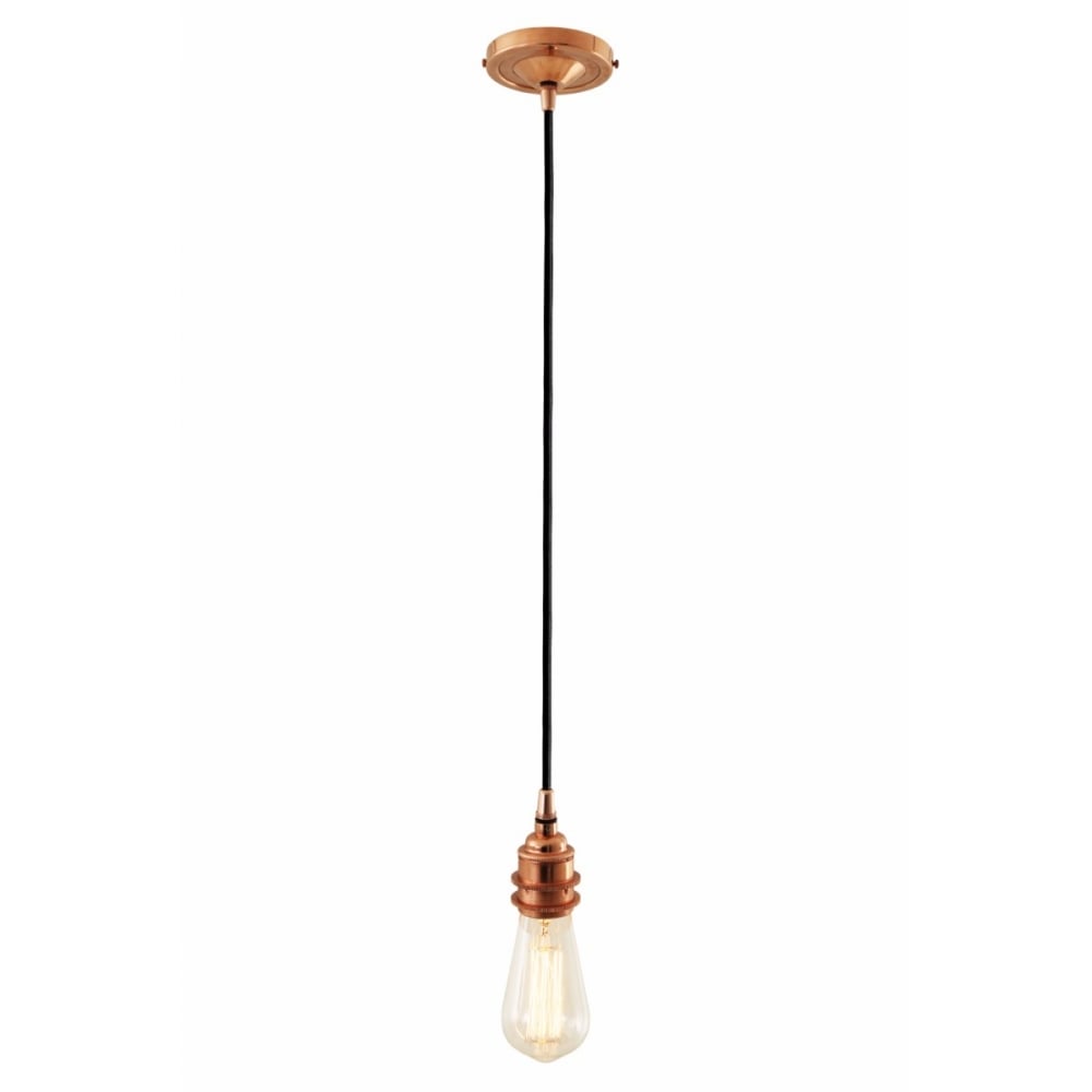 Dili Round Vintage Brass Suspended Pendant Light