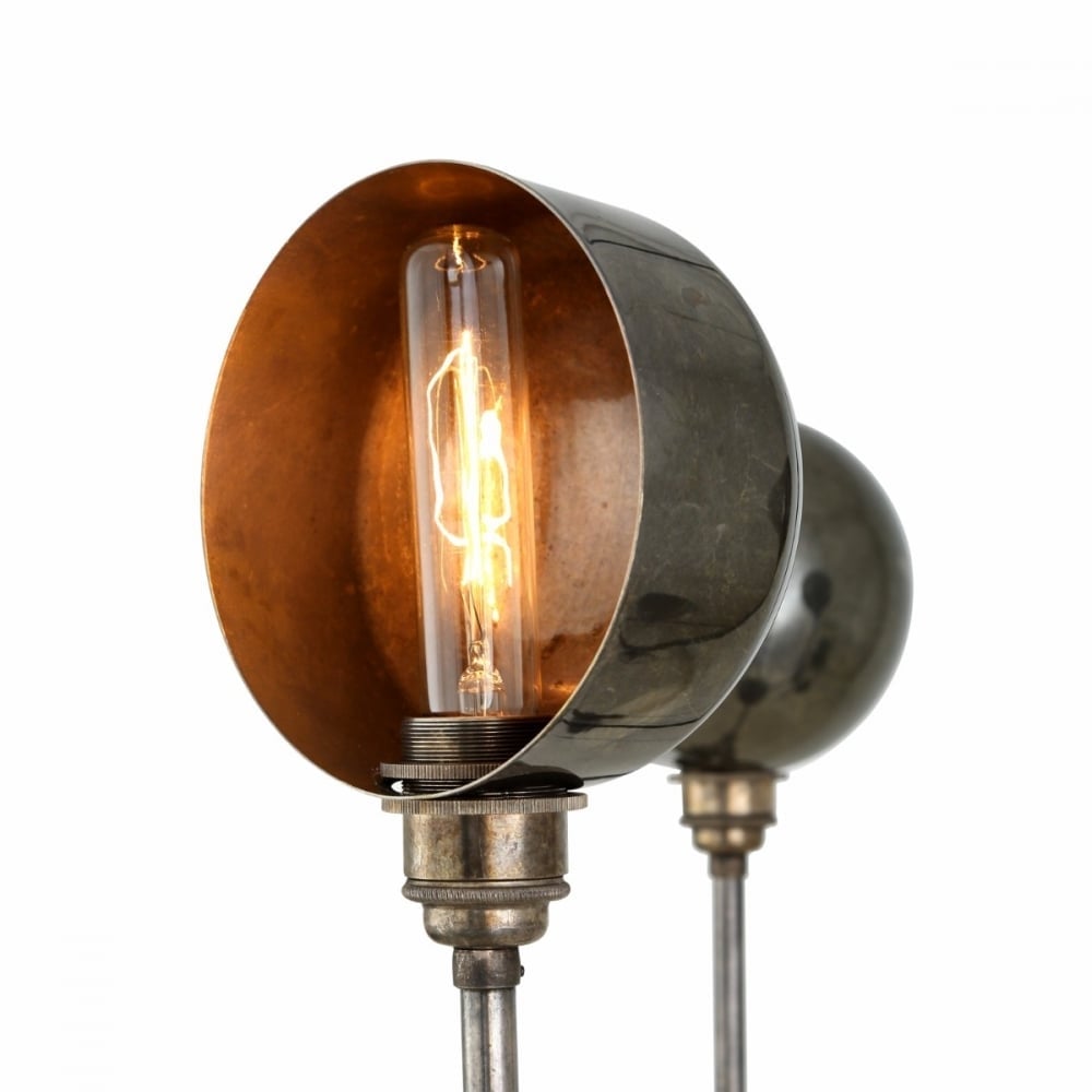 Retro Brass Comala Chandelier with Open Bowl Shades