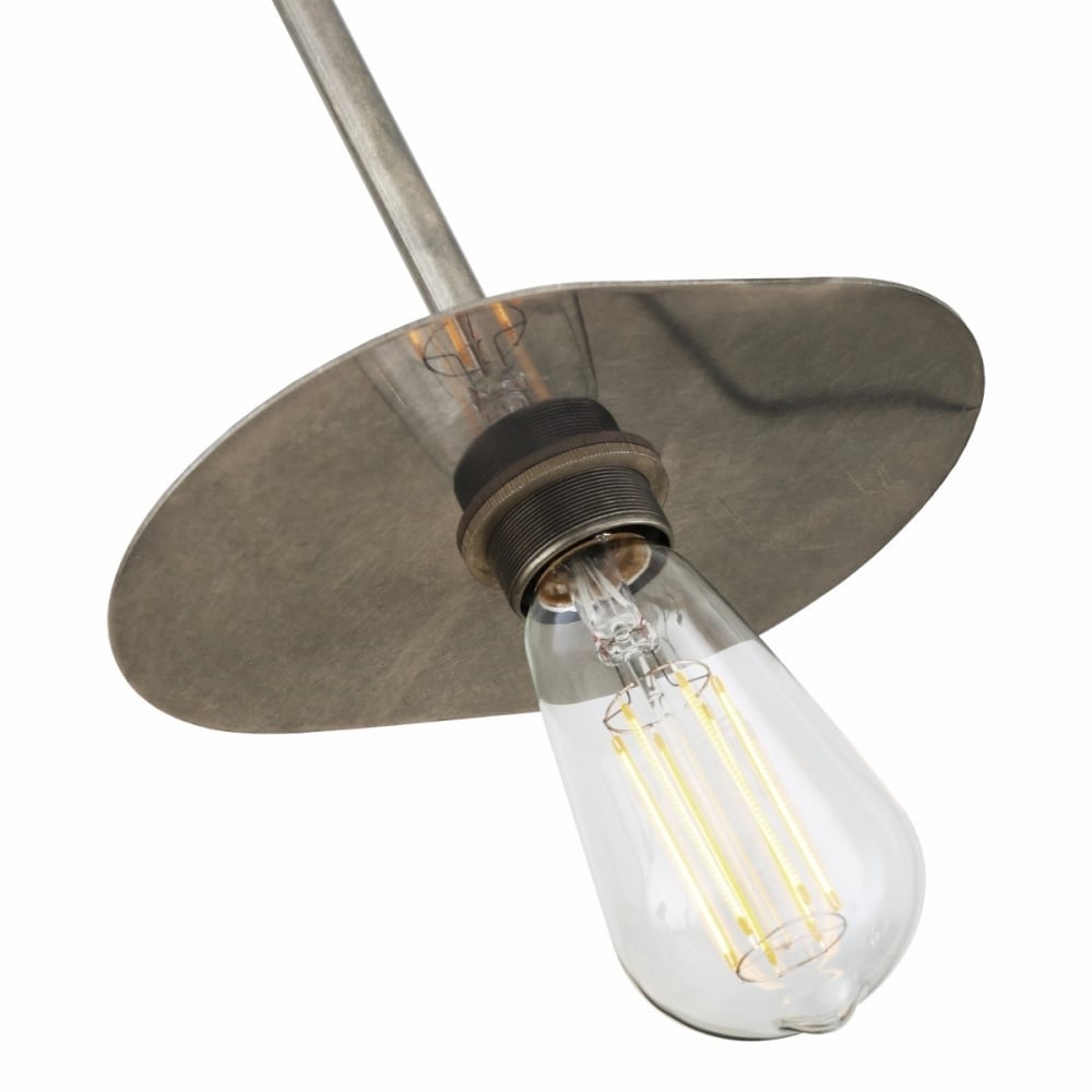 Vintage Nara Brass Ceiling Chandelier with 6 Industrial Rods